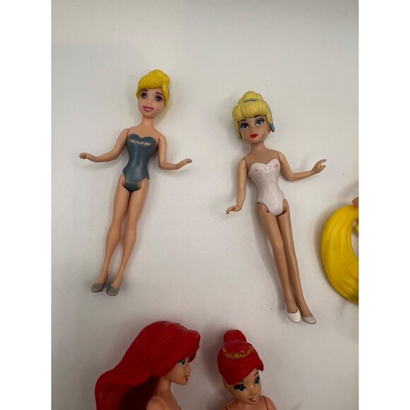 Mattel Polly Pocket Disney Princesses‎ Lot of 6 Dolls ONLY 3.5” Mini Dolls - Picture 2 of 10